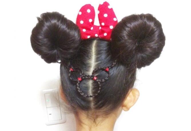“米奇”迪士尼編發(fā)造型，南寧網(wǎng)紅美發(fā)學校分享