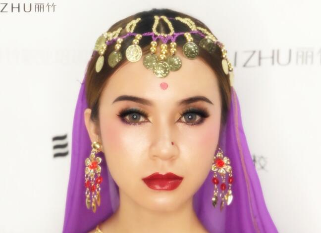 麗竹彩妝作品：異域風(fēng)情“印度妝”