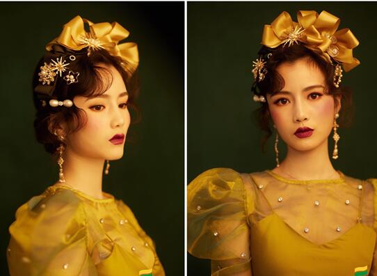 廣西彩妝學(xué)校作品：油畫(huà)妝容造型