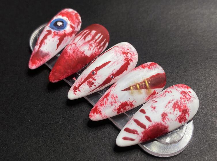 爆款萬圣節(jié)美甲，廣西美甲培訓(xùn)班分享