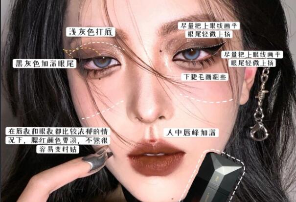 惡女反叛黑巧煙熏妝容，和廣西南寧彩妝學(xué)校學(xué)習(xí)吧