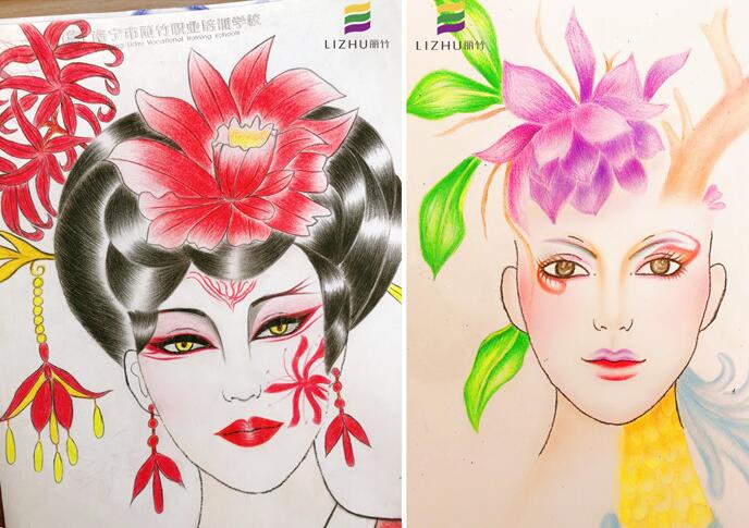 南寧化妝基礎課程：“紙妝美人”欣賞