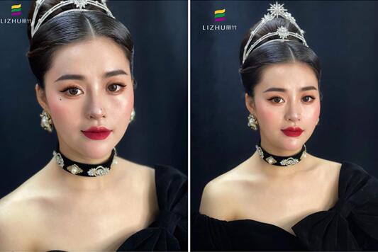 韓系名媛造型 ，南寧網(wǎng)紅化妝培訓作品