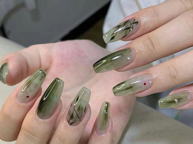 新中式美甲圖片，廣西時(shí)尚美甲學(xué)校帶你領(lǐng)略國風(fēng)文化