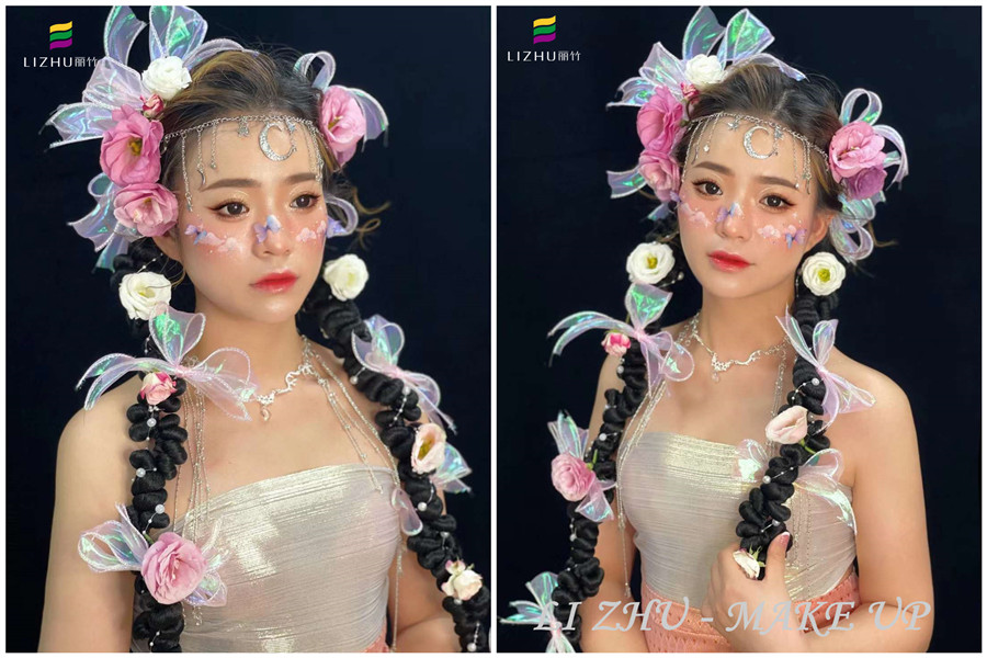 哈尼甜心風(fēng)造型，南寧創(chuàng)意彩妝學(xué)校作品