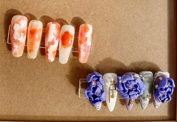 零基礎可以學美甲嗎？來看廣西美甲基礎班彩繪美甲作品