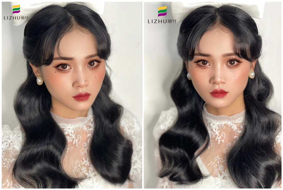 甜美裸妝新娘造型，廣西彩妝造型學校新娘作品