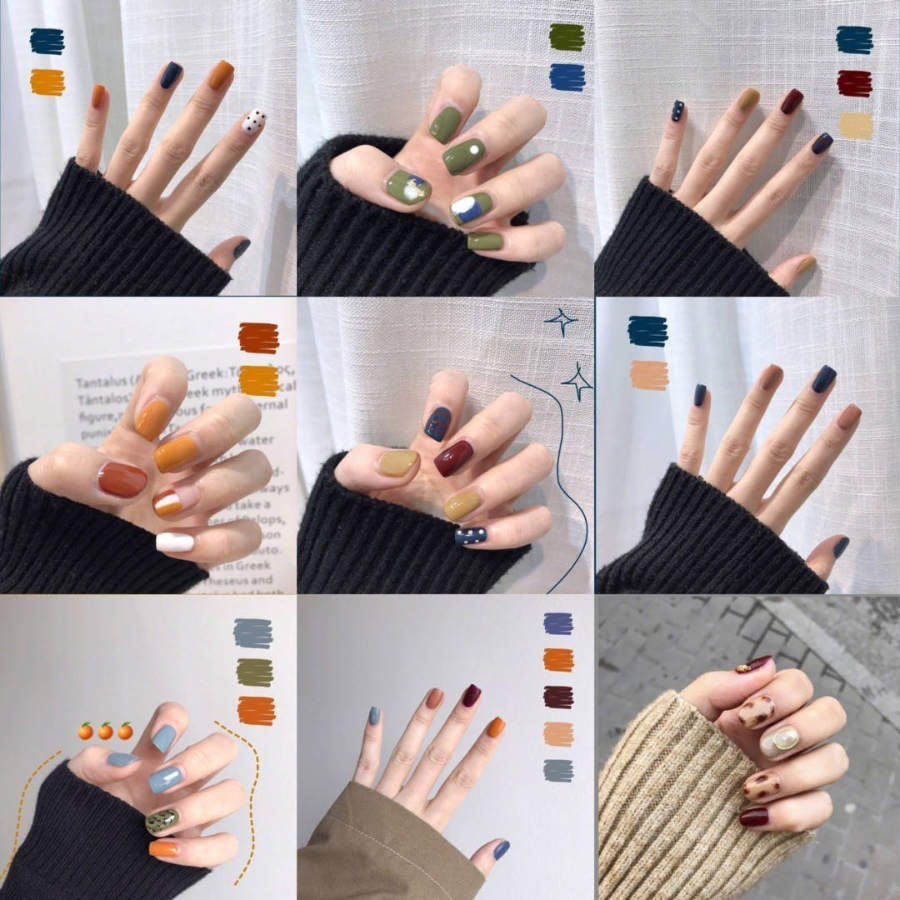 大地色美甲合輯，南寧美甲學(xué)校網(wǎng)紅熱情推薦