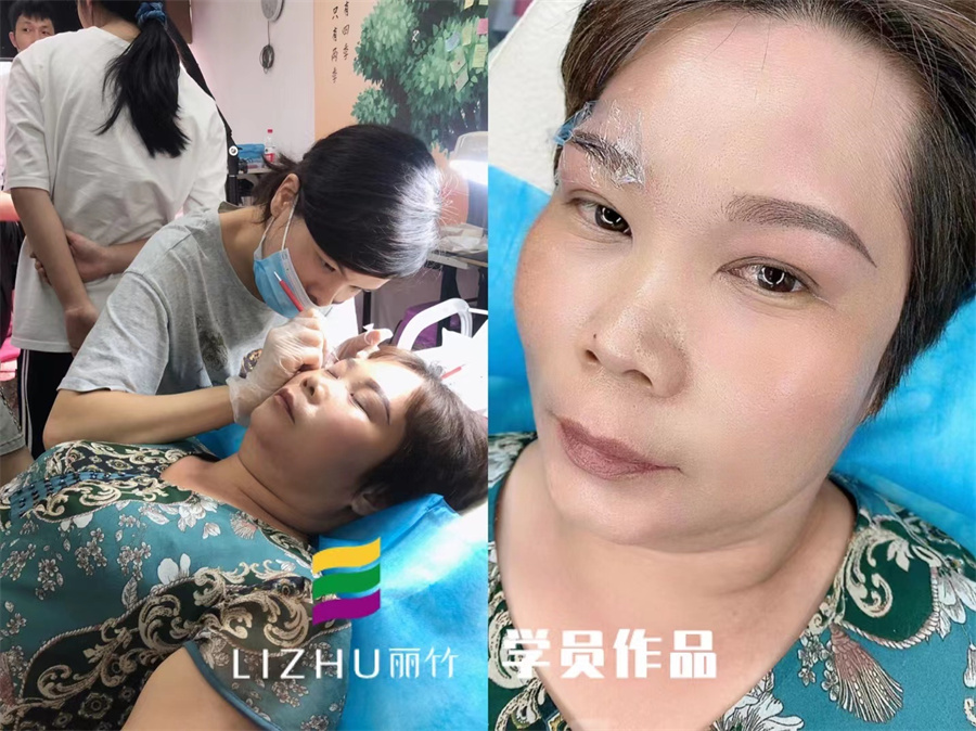 野生線條眉欣賞，南寧紋繡培訓(xùn)學(xué)校學(xué)員作品