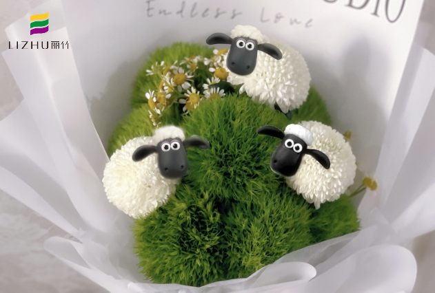 廣西鮮花培訓班作品：韓式花束、卡通花束、月亮花束