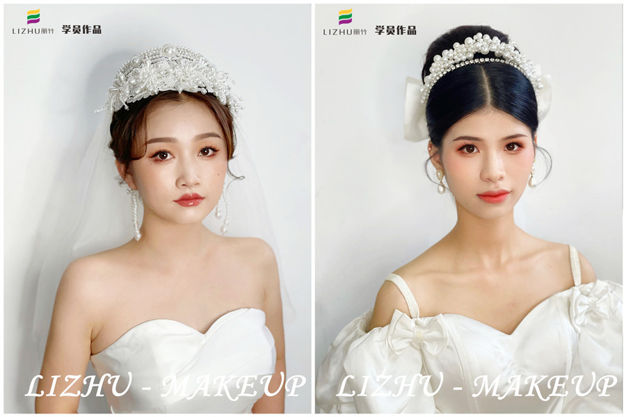 時尚新娘系列圖片，廣西南寧化妝學(xué)校新娘妝作品