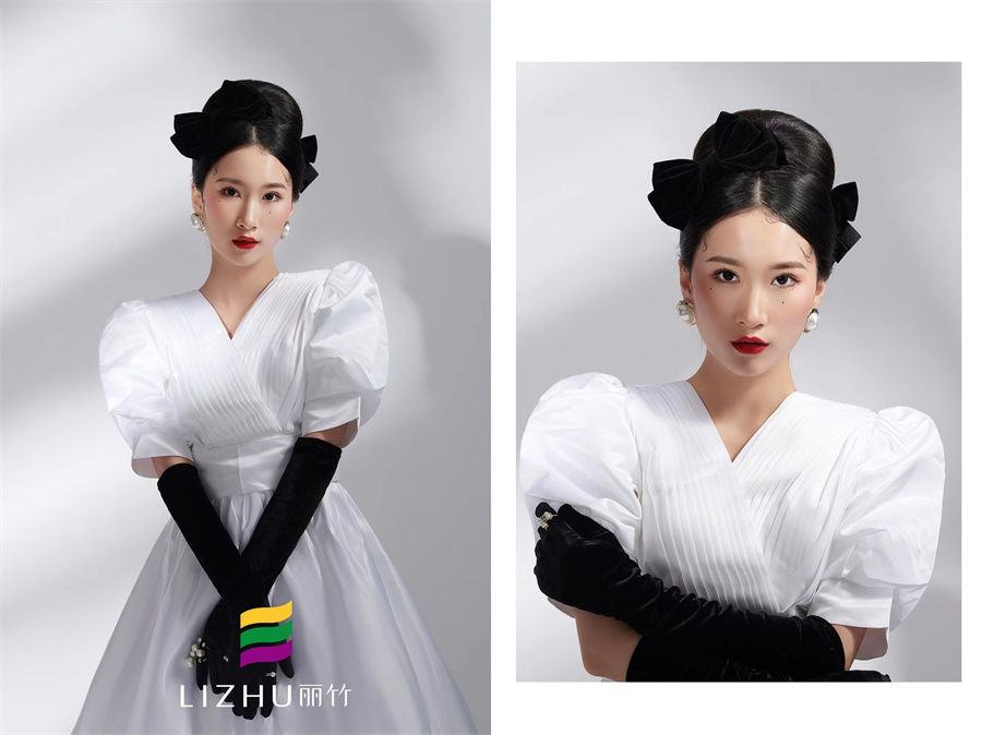 蝴蝶結化妝造型 ，零基礎化妝新娘造型班作品