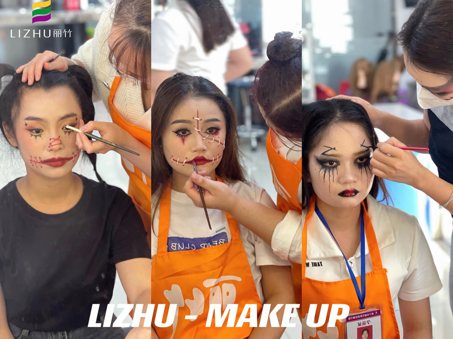 萬圣節(jié)妝容，廣西化妝培訓(xùn)創(chuàng)意妝作品