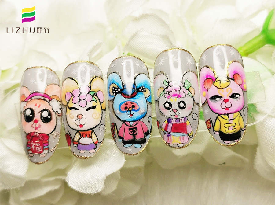 卡通美甲作品展實力，告訴你廣西美甲培訓學校學多久？