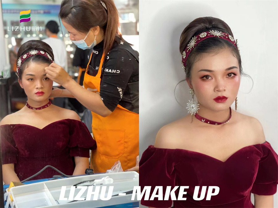 輕復古造型，南寧彩妝師課堂考核作品