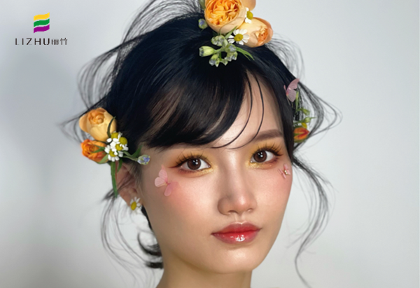 森系鮮花造型，廣西美妝技術(shù)學(xué)校作品