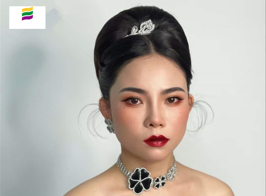 赫本新娘造型，廣西培訓(xùn)化妝寫真