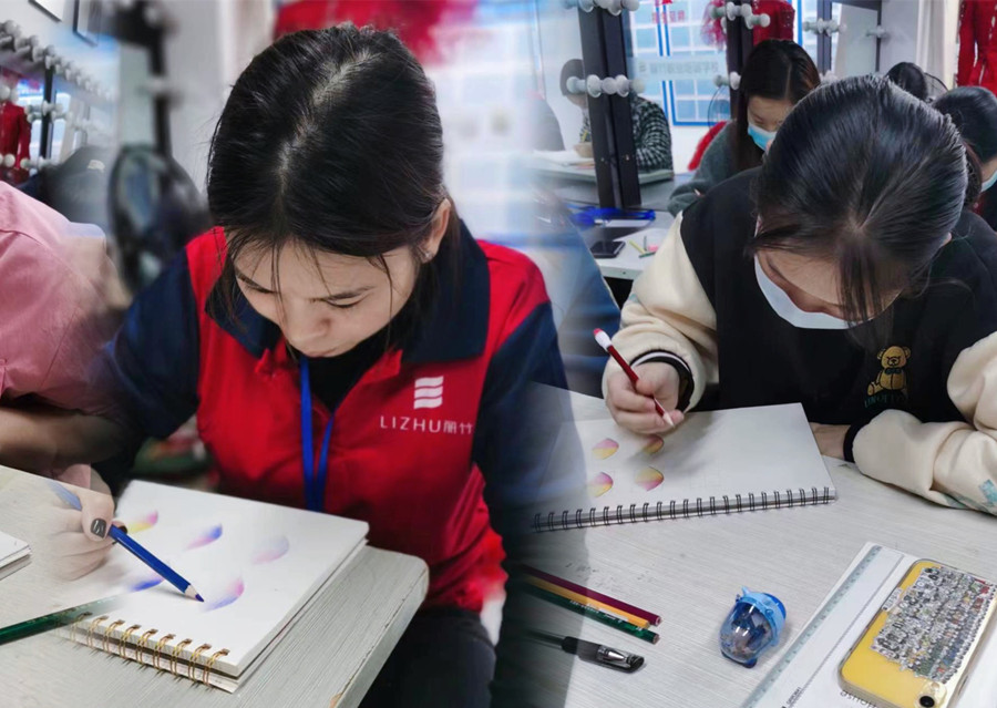 南寧化妝課堂實訓：眼影紙上繪畫練習