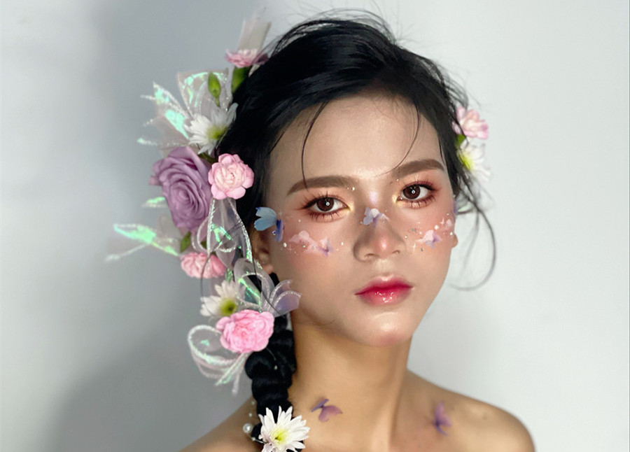 哈尼族造型，廣西影樓彩妝培訓作品欣賞