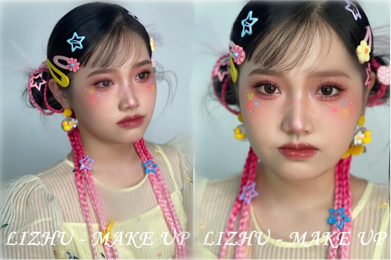 多巴胺妝容造型，廣西化妝彩妝培訓(xùn)作品