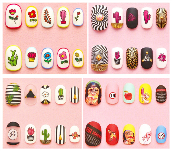 美甲師培訓廣西：藝術(shù)美甲作品