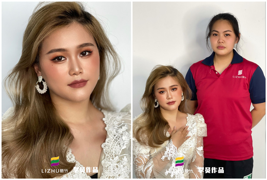 泰式披發(fā)造型，南寧化妝培訓(xùn)學(xué)員作品