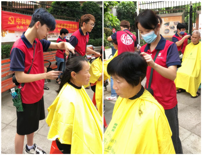 南寧小區(qū)公益美發(fā)，南寧美容美發(fā)學校進行時