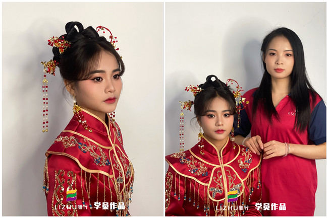 新中式新娘，實力演繹廣西學化妝去哪里？