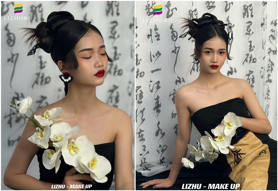 新中式國(guó)風(fēng)造型，南寧人物寫真化妝學(xué)校作品
