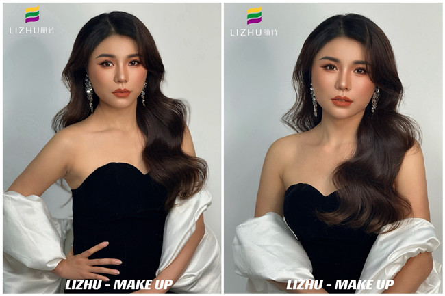 輕泰披發(fā)造型，廣西學(xué)化妝寫真拍攝作品