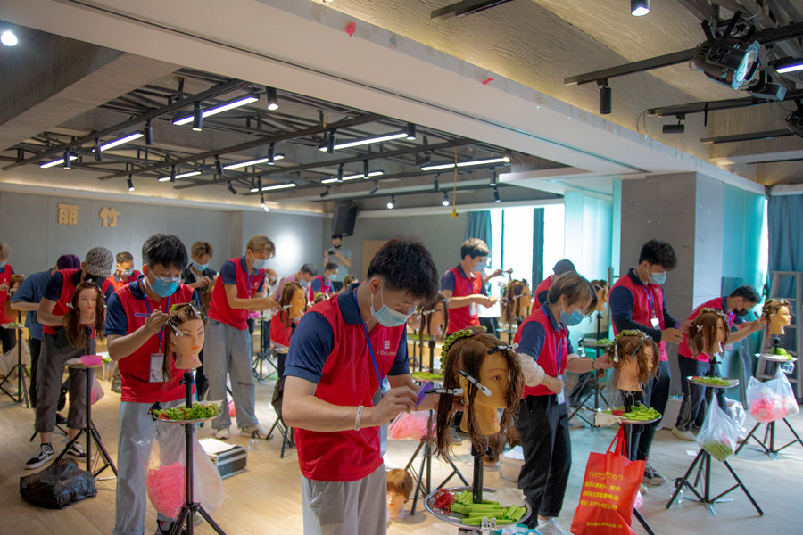 局部燙發(fā)杠排列法，南寧燙發(fā)染發(fā)課程概述