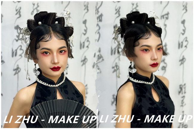 新國風(fēng)造型，南寧彩妝寫真造型學(xué)校作品