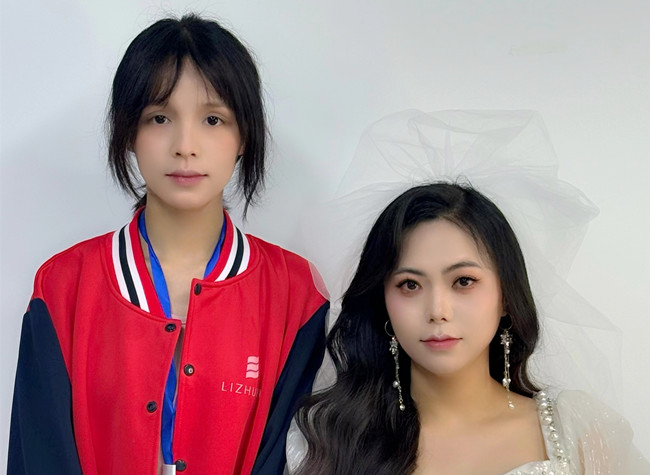 白紗韓式披發(fā)新娘，廣西培訓美妝師作品