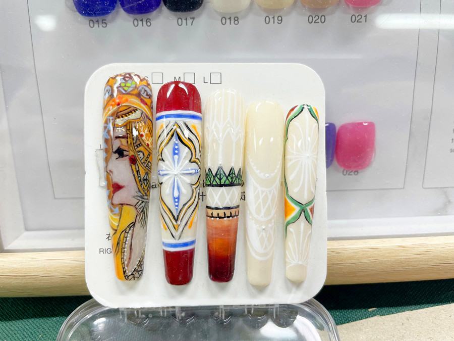 波西米亞美甲，南寧美甲進修學院學員作品