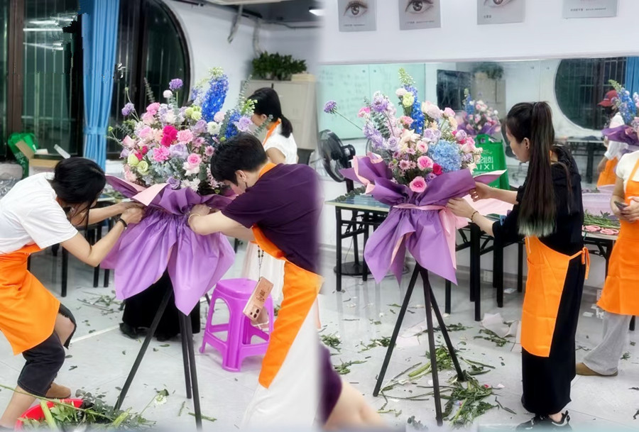 廣西開(kāi)花店：開(kāi)業(yè)花籃包裝手法