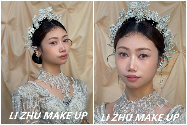 輕奢時(shí)尚新娘造型，廣西化妝學(xué)校前十作品欣賞