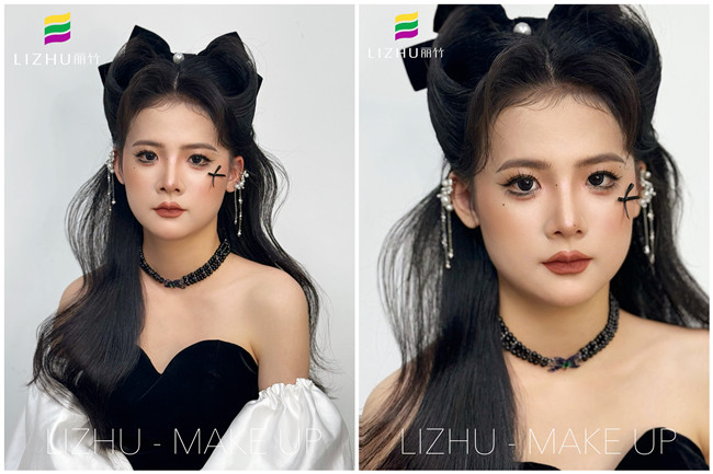 復古貓耳造型，南寧化妝培訓中心課堂作品