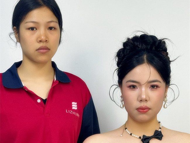 千金禮服造型，廣西美妝彩妝訓練學員畢業(yè)作品