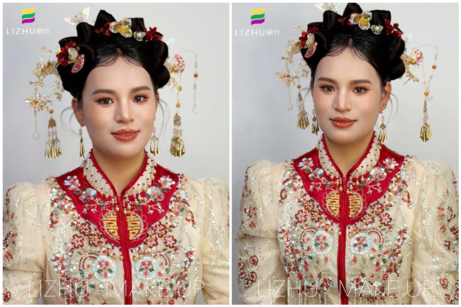 秀禾新娘，南寧影樓化妝寫(xiě)真課堂作品