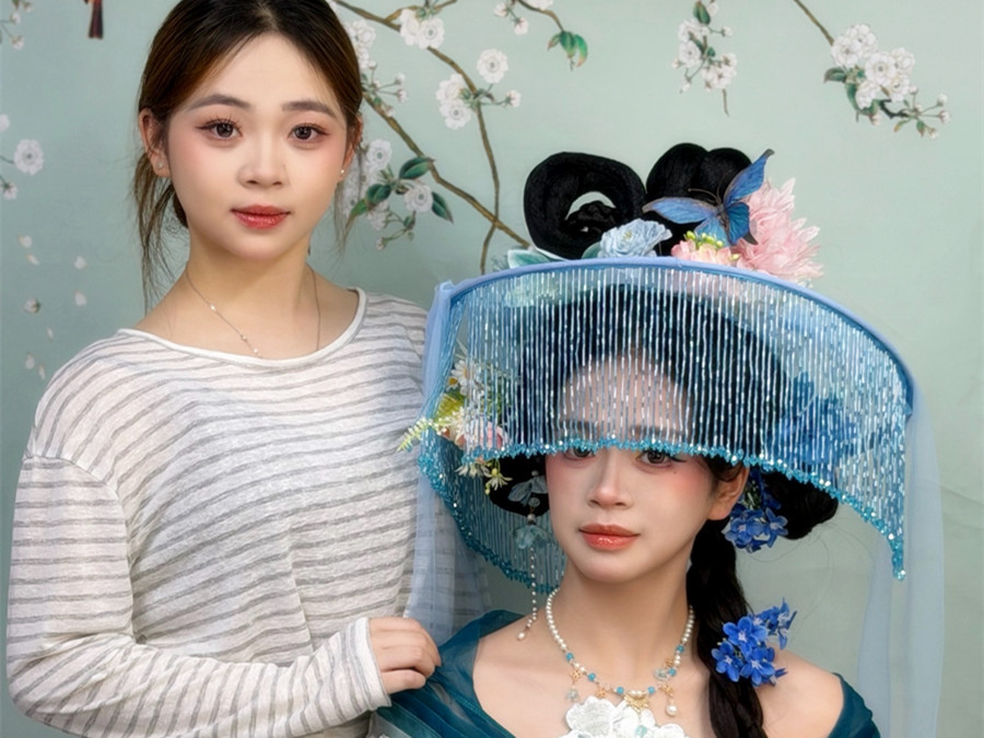 帷帽花神造型，南寧彩妝造型學(xué)校作品